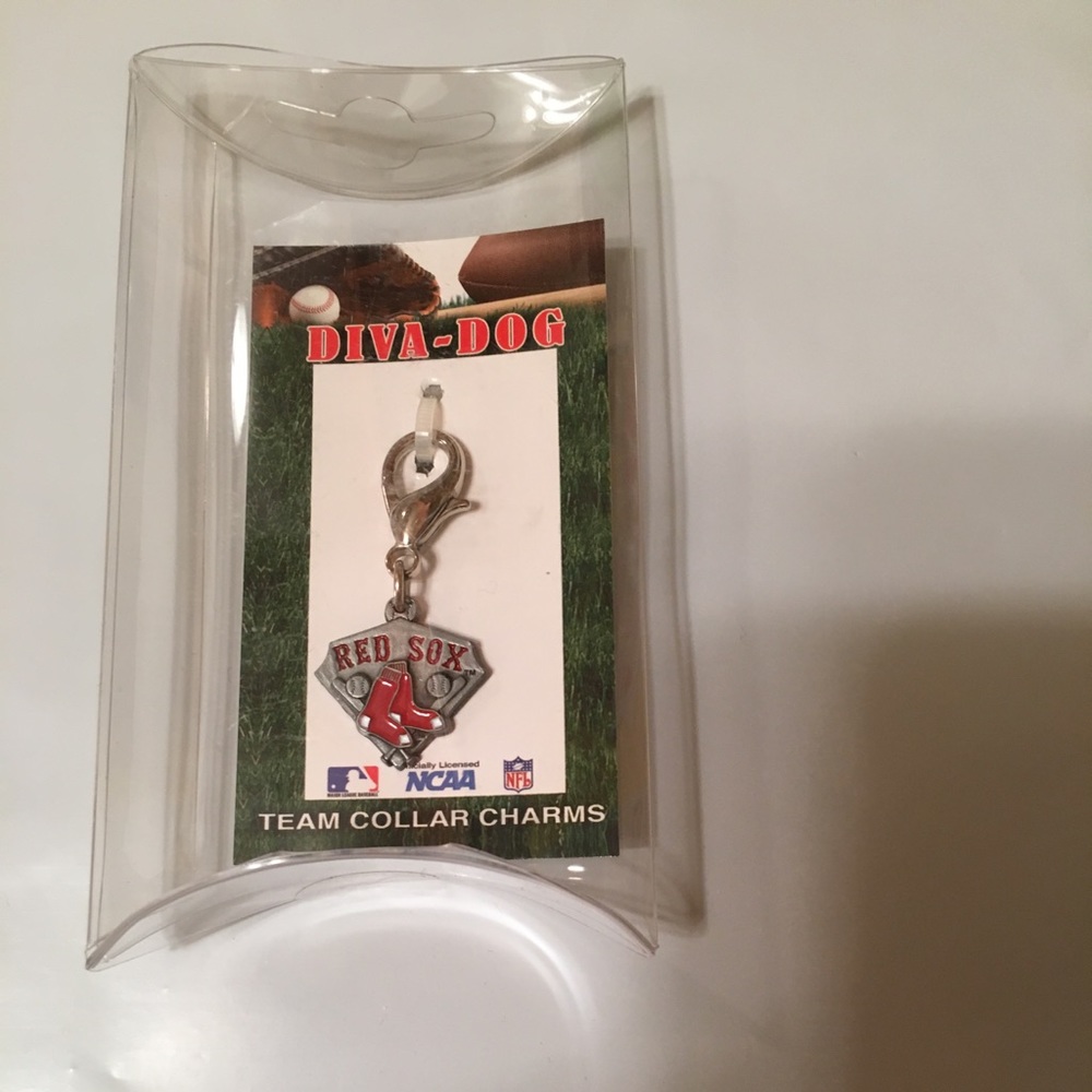 Boston Red Sox MLB Pennant Dog Collar Charm